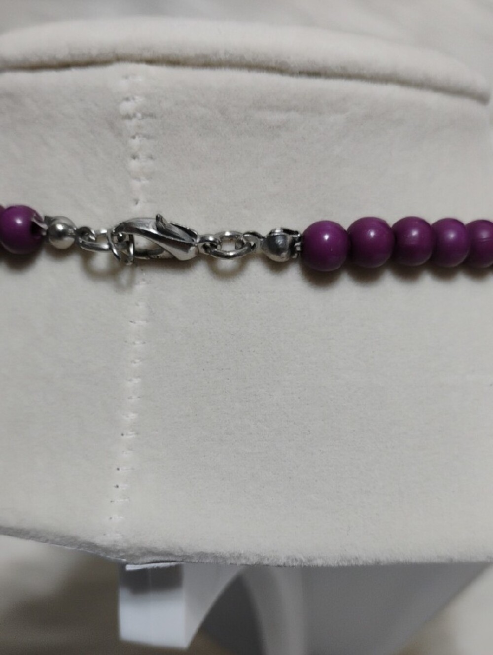 Statement Necklace W Fuchsia Chalcedony & Semi Precious Stones - Picture 7 of 7